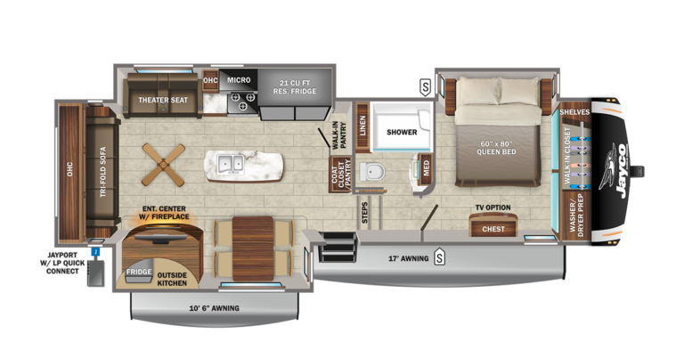 2022 Jayco Eagle FW 317RLOK Floorplan