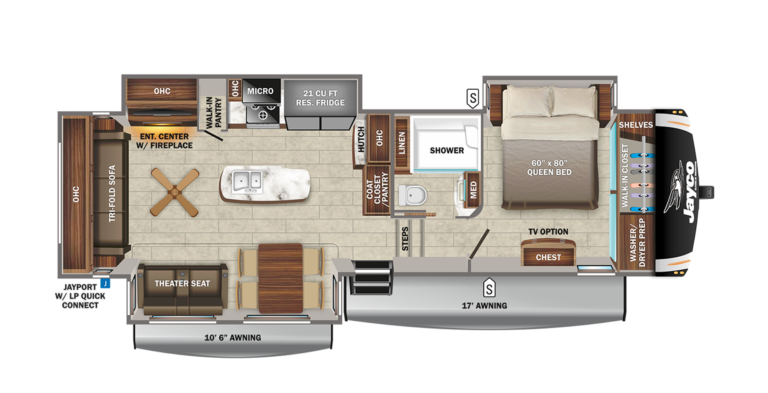 2022 Jayco Eagle FW 321RSTS Floorplan