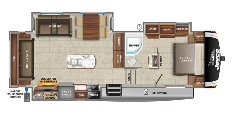 2022 Jayco Eagle HT FW 28.5RSTS Floorplan