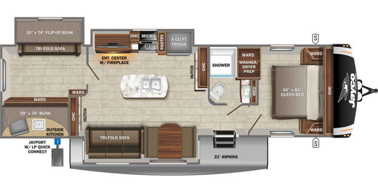 2022 Jayco Eagle HT TT 312BHOK Floorplan