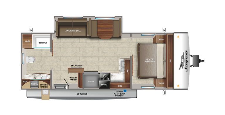 2022 Jayco Jay Feather 25RB Floorplan