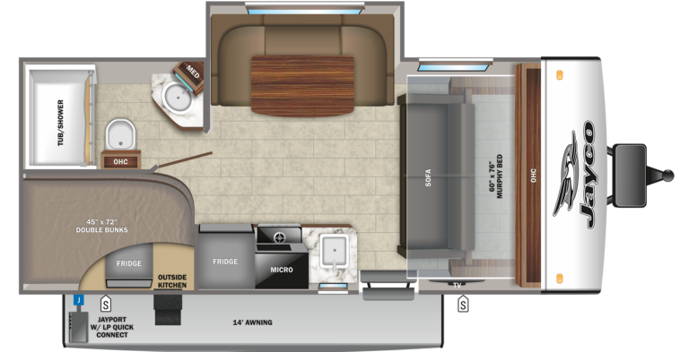 2022 Jayco Jay Feather Micro 199MBS Floorplan