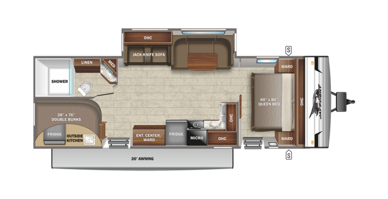 2022 Jayco Jay Flight 28BHS Floorplan