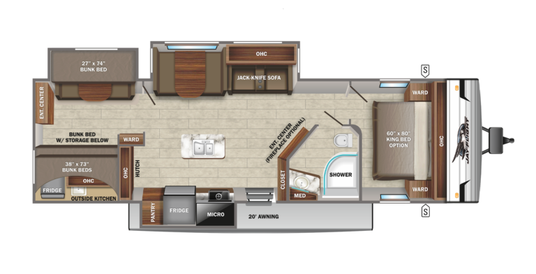 2022 Jayco Jay Flight 33RBTS Floorplan