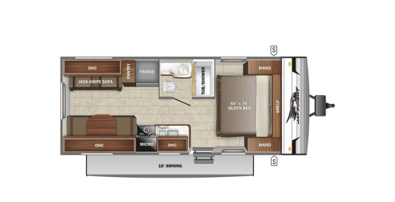 2022 Jayco Jay Flight SLX 8 212QB Floorplan