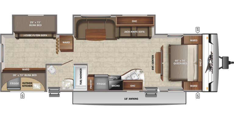 2022 Jayco Jay Flight SLX 8 324BDS Floorplan