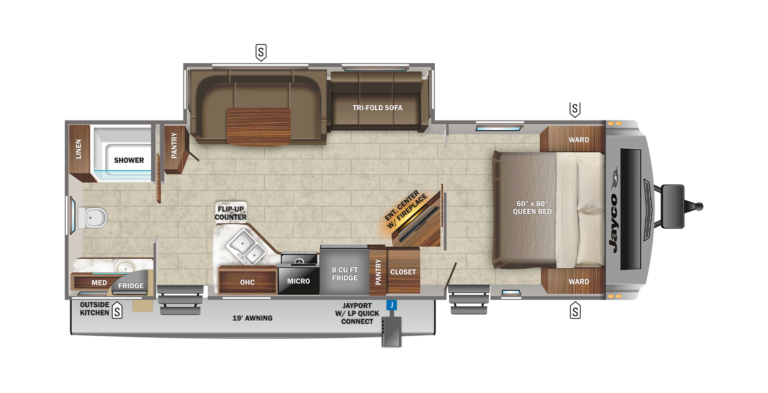 2022 Jayco White Hawk 27RB Floorplan