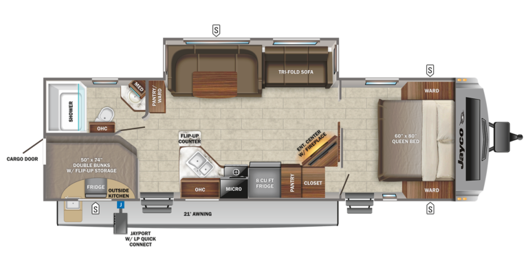 2022 Jayco White Hawk 29BH Floorplan