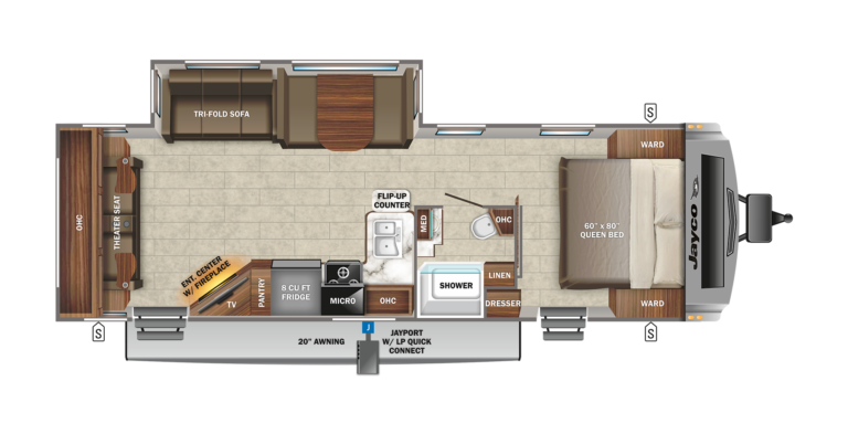2022 Jayco-White Hawk 29RL Floorplan