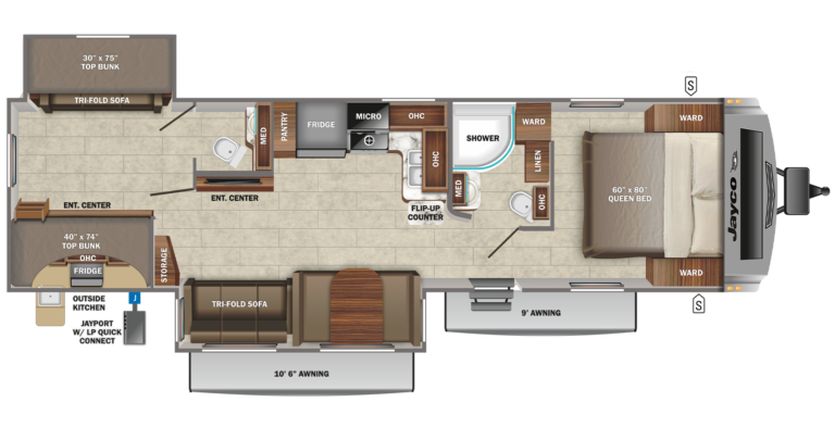 2022 Jayco White Hawk 32BH Floorplan