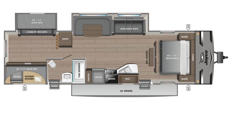 2023 Jayco Jay Flight 324BDS Floorplan
