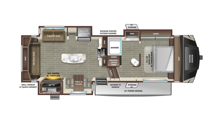 2023 Starcraft GSL FW 264RLS Floorplan