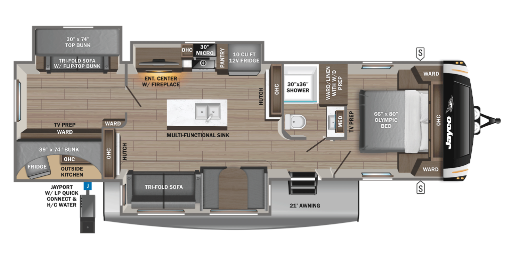 2025 Jayco Eagle HT TT 312BHOK floorplan