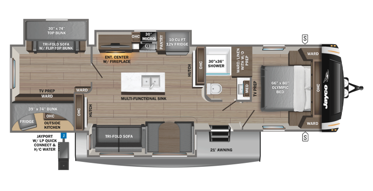 2025 Jayco Eagle HT TT 312BHOK floorplan