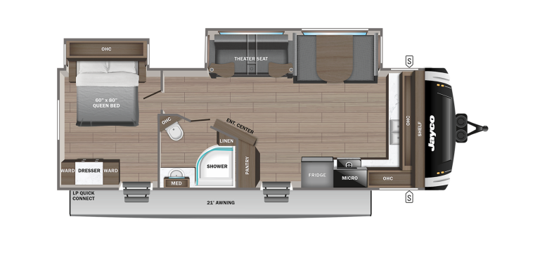 2025 Jayco Jay Feather 26FK Floorplan