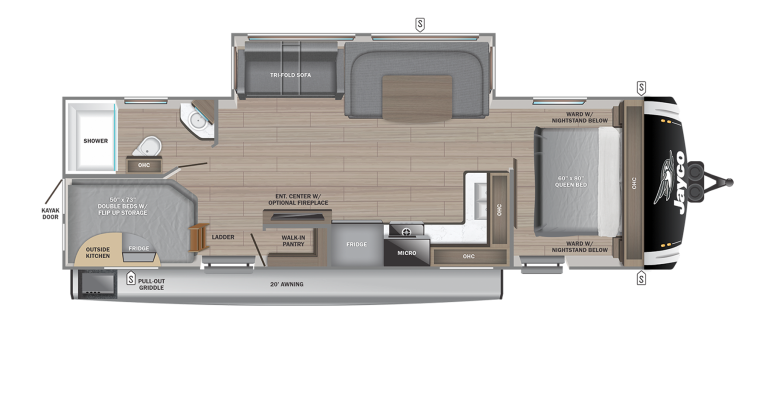 2025 Jayco Jay Feather 27BH Floorplan
