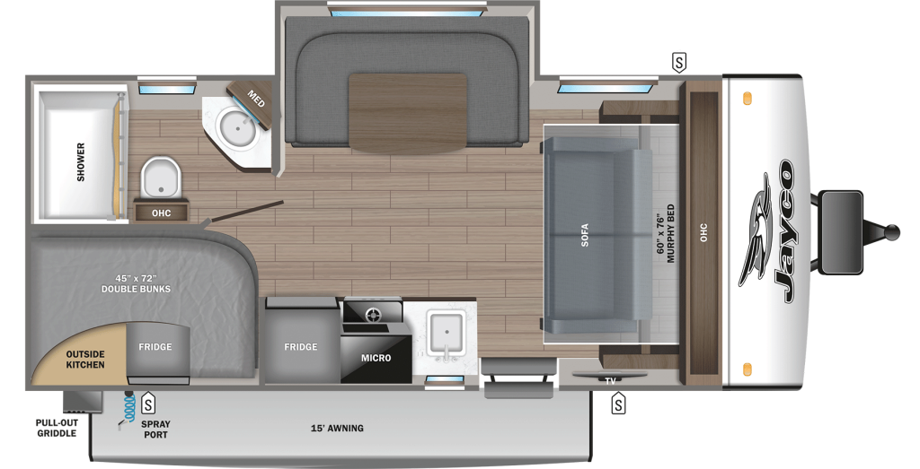 2025 Jayco Jay Feather Micro 199MBS Floorplan