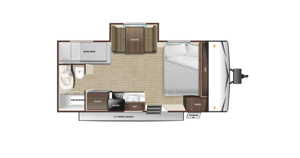 2025 Starcraft Autumn Ridge 180BHS Floorplan