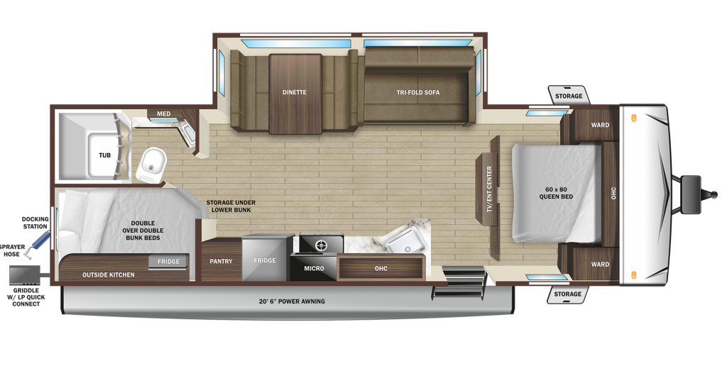 2025 Starcraft Super Lite 261BH Floorplan