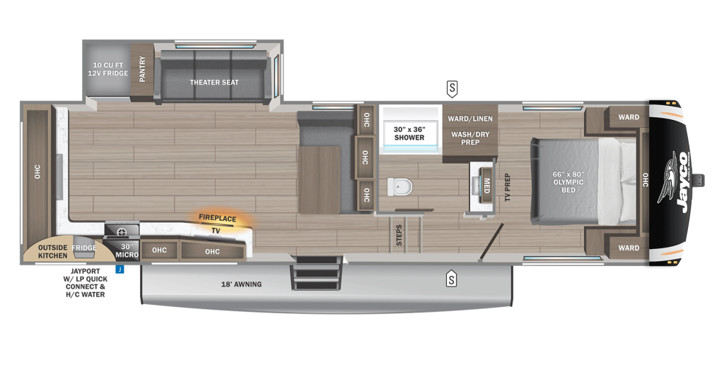 2026 Jayco Eagle HT FW 27MLC Floorplan