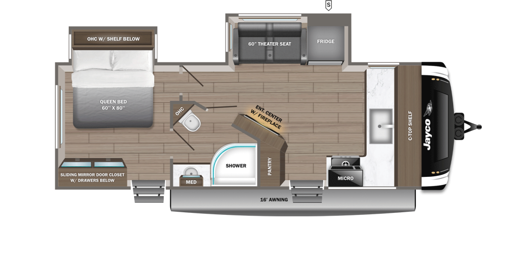 2026 Jayco Jay Feather 24FK Floorplan