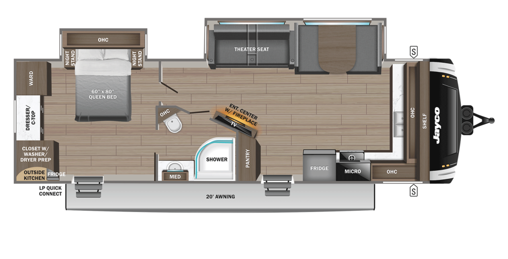 2026 Jayco Jay Feather 26FK Floorplan