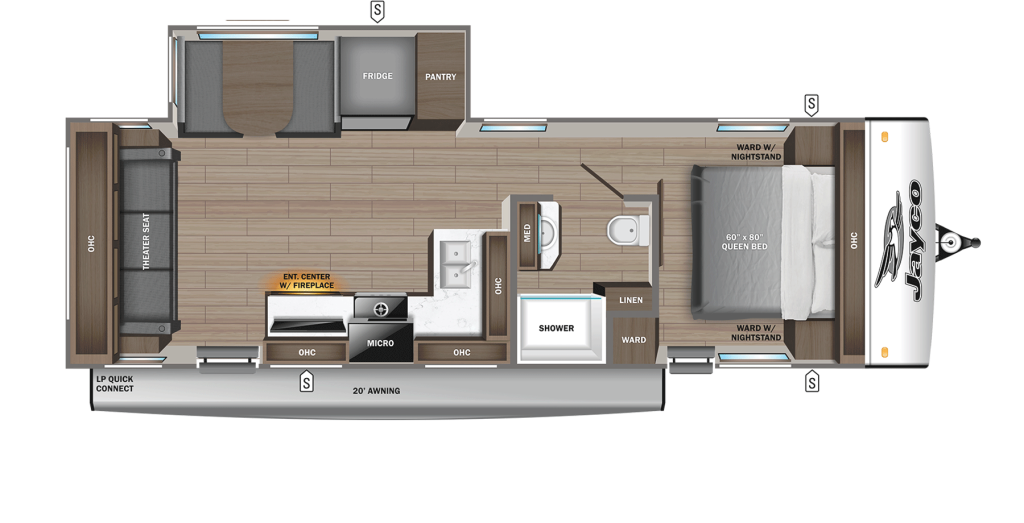 2026 Jayco Jay Feather 26RL Floorplan