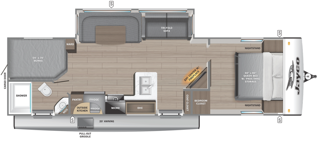 2026 Jayco Jay Feather 29BHB Floorplan
