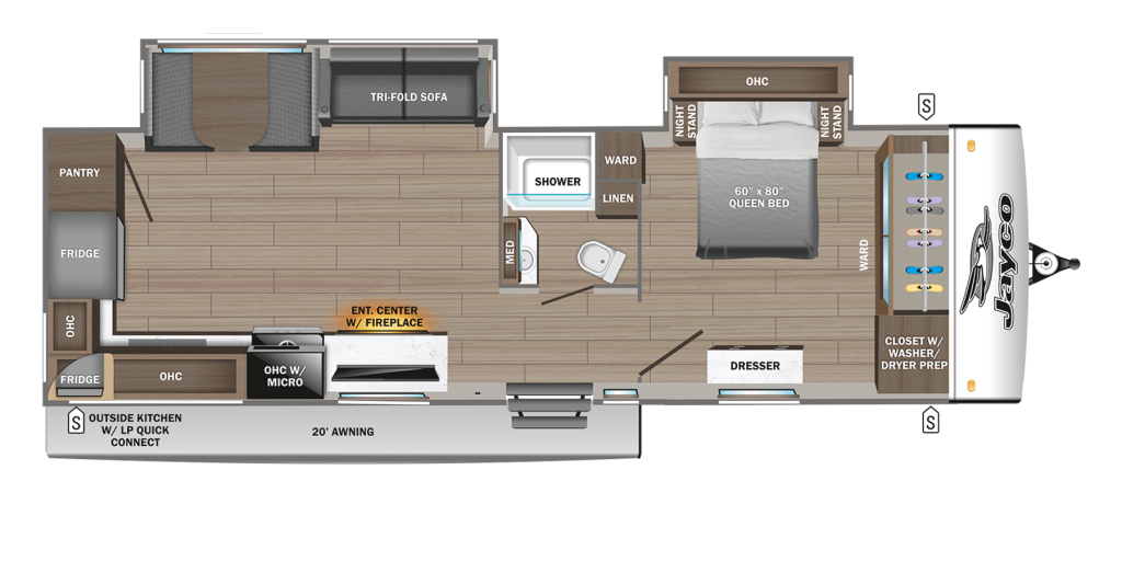 2026 Jayco Jay Feather 30RKB Floorplan