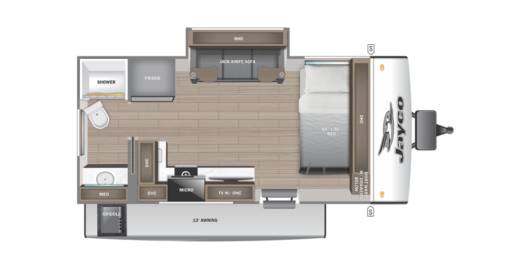2026 Jayco Jay Feather Air 16RB Floorplan