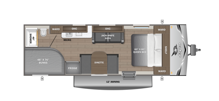 2026 Jayco Jay Flight SLX 250BHS - Sport Edition Floorplan