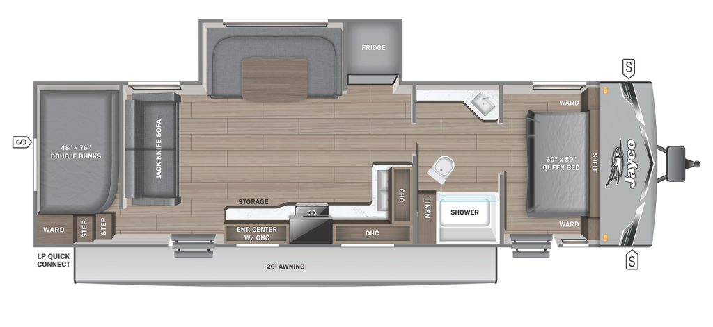 2026 Jayco Jay Flight SLX 287BHS Floorplan