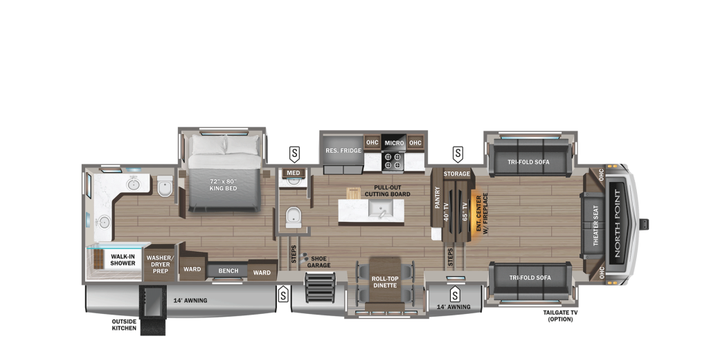 2026 Jayco North Point 382FLRB Floorplan