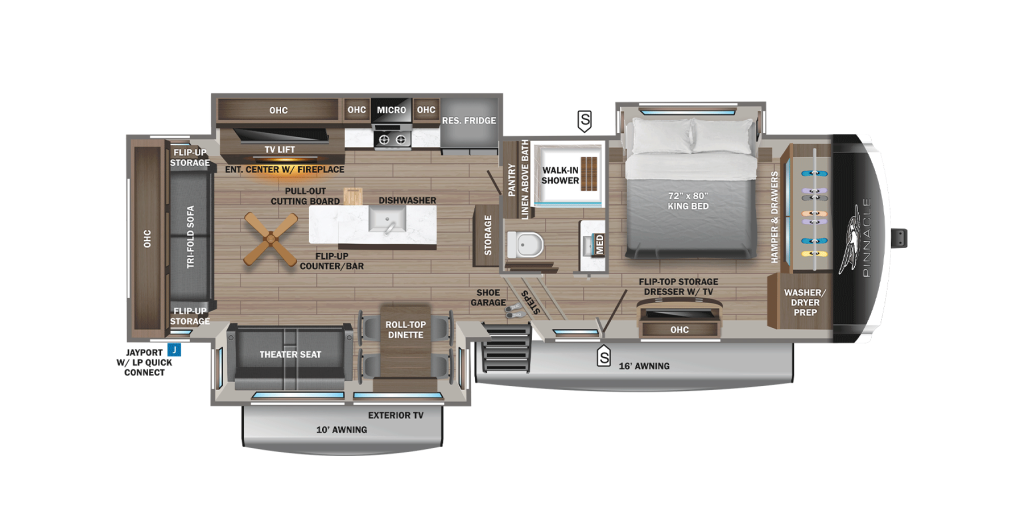 2026 Jayco Pinnacle 32RLTS Floorplan