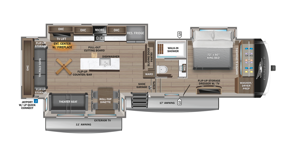 2026 Jayco Pinnacle 38KPTS Floorplan