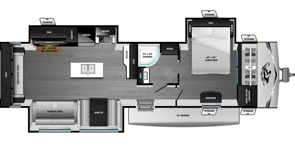2026 Open Range Colt 33RLT Floorplan