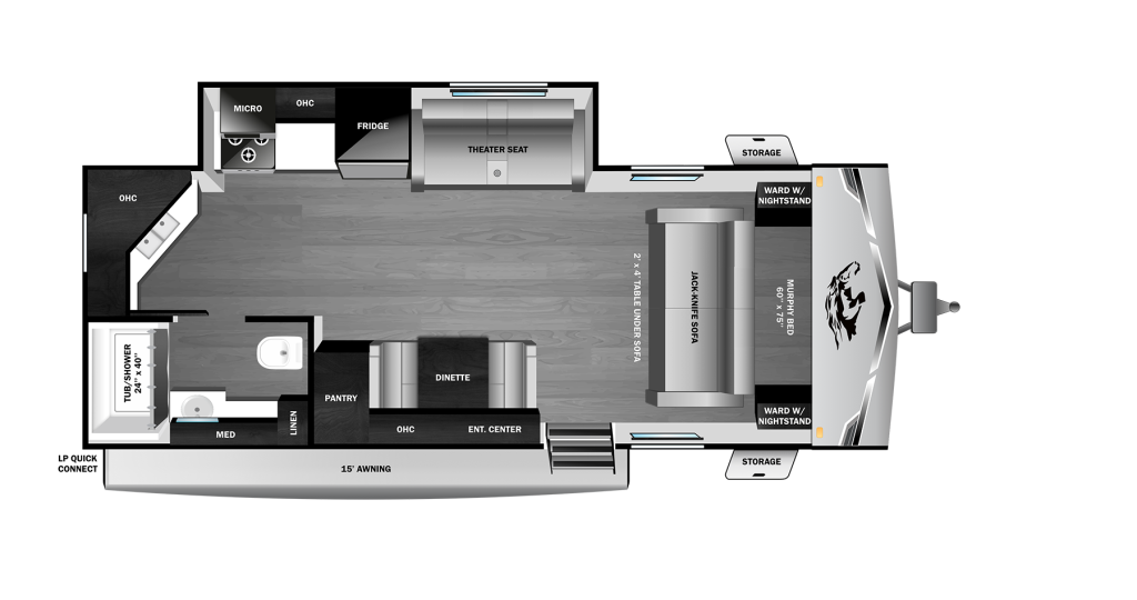 2026 Open Range Range Lite 211RKM Floorplan