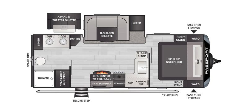 2022 Keystone Passport 240RB Floorplan