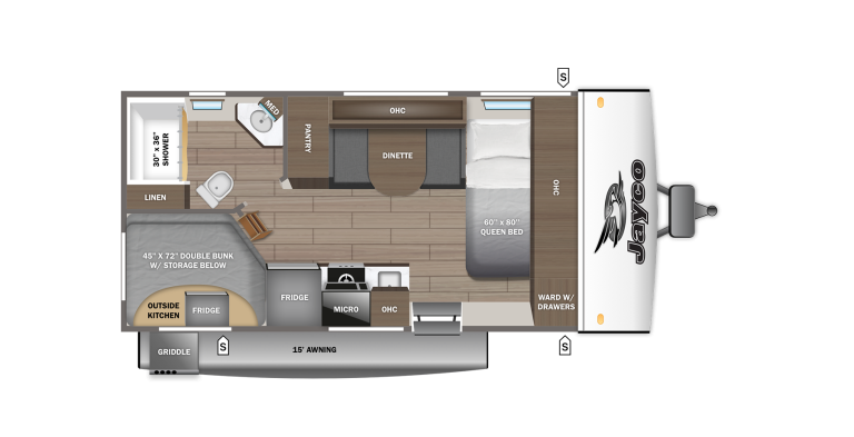 2026 Jayco Jay Feather Air 16DB Floorplan