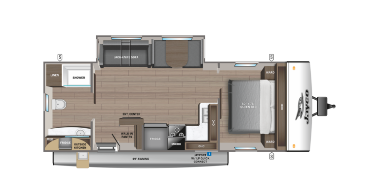 2023 Jayco Jay Feather 25RB Floorplan