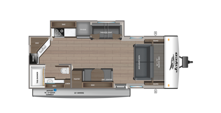 2023 Jayco Jay Feather 21MML Floorplan
