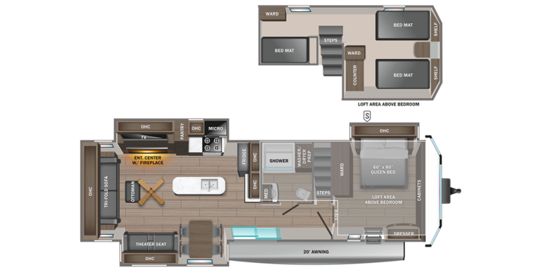 2023 Jayco Jay Flight Bungalow 40DLFT Floorplan