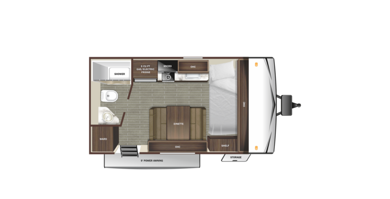 2023 Starcraft Autumn Ridge Single Axle 172FB Floorplan