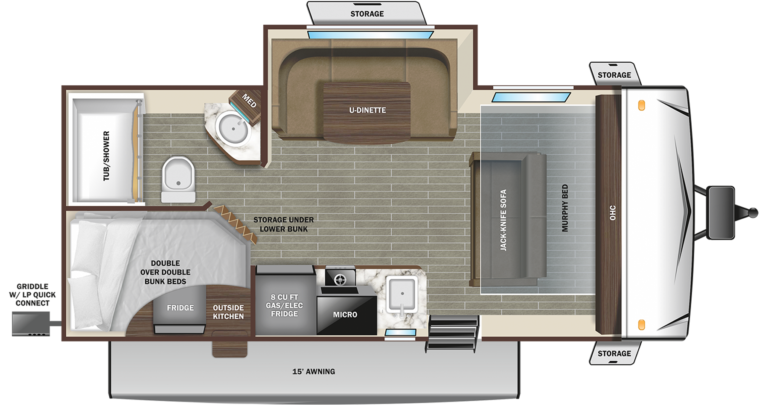 2023 Starcraft Super Lite Maxx 19MBH Floorplan