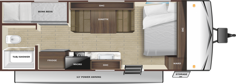 2024 Starcraft Autumn Ridge 19BH Floorplan