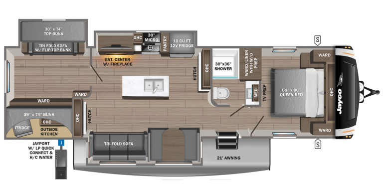 2024 Jayco Eagle TT 312BHOK Floorplan