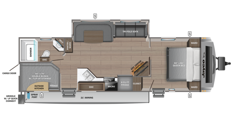 2024 Jayco White Hawk 29BH Floorplan
