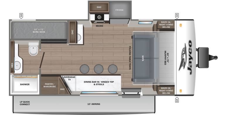 2025 Jayco Jay Feather Air 18MBH Floorplan