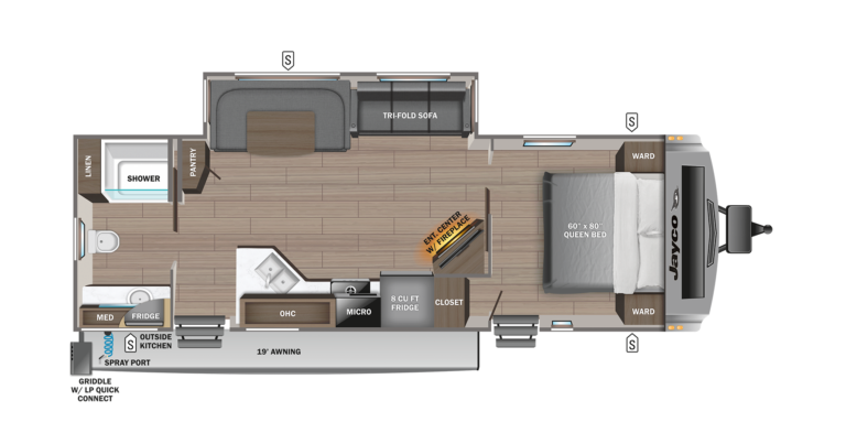 2024 Jayco White Hawk 27RB Floorplan