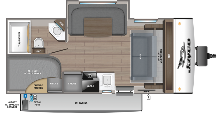 2024 Jayco Jay Feather Micro 199MBS Floorplan